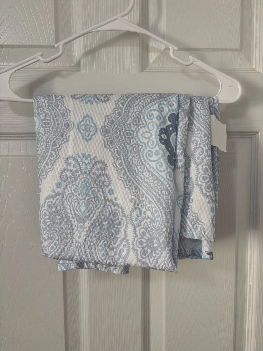 Blue and Gray Paisley Quilt Cover